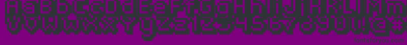 Czcionka FippsRegular – czarne czcionki na fioletowym tle