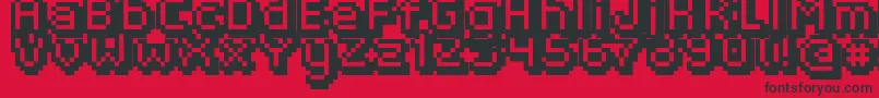 フォントFippsRegular – 赤い背景に黒い文字