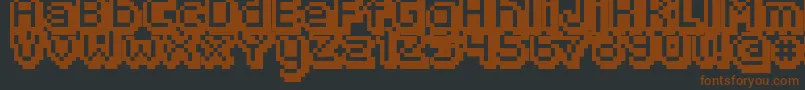 FippsRegular Font – Brown Fonts on Black Background