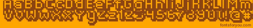 FippsRegular Font – Brown Fonts on Orange Background