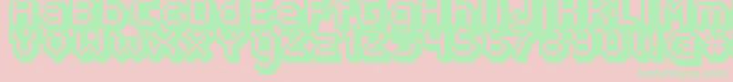 FippsRegular-Schriftart – Grüne Schriften auf rosa Hintergrund