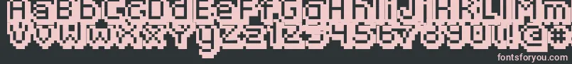 フォントFippsRegular – 黒い背景にピンクのフォント