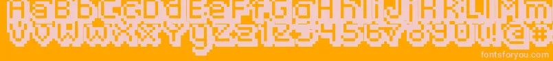 fuente FippsRegular – Fuentes Rosadas Sobre Fondo Naranja