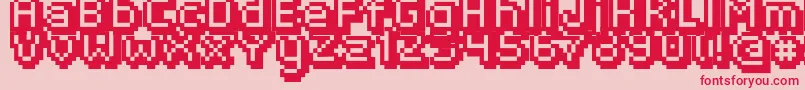 FippsRegular-Schriftart – Rote Schriften auf rosa Hintergrund