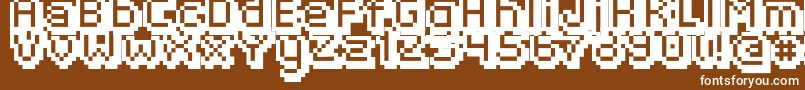 フォントFippsRegular – 茶色の背景に白い文字
