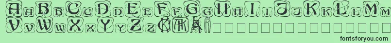 KhachaturianCapitals Font – Black Fonts on Green Background