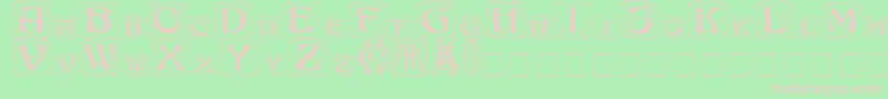 KhachaturianCapitals Font – Pink Fonts on Green Background