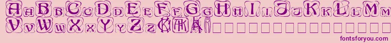 KhachaturianCapitals-Schriftart – Violette Schriften auf rosa Hintergrund
