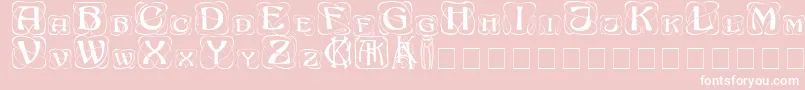 KhachaturianCapitals Font – White Fonts on Pink Background