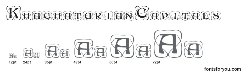 KhachaturianCapitals Font Sizes