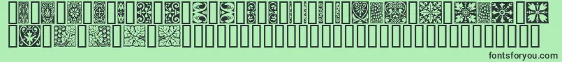 Orna3 Font – Black Fonts on Green Background
