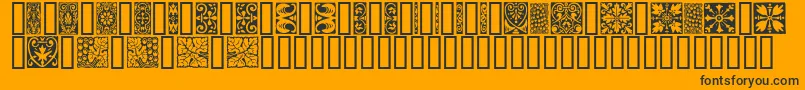 Orna3 Font – Black Fonts on Orange Background