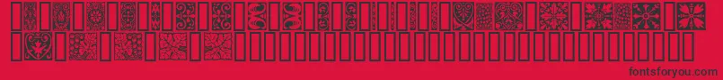 Fonte Orna3 – fontes pretas em um fundo vermelho