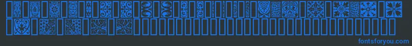 Orna3 Font – Blue Fonts on Black Background