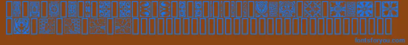 Orna3 Font – Blue Fonts on Brown Background