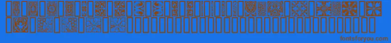 Orna3 Font – Brown Fonts on Blue Background