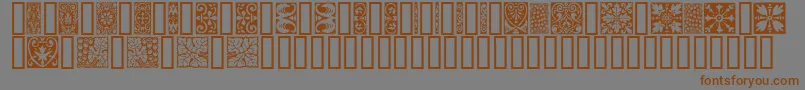 Orna3 Font – Brown Fonts on Gray Background