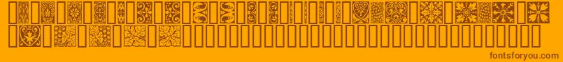 Orna3 Font – Brown Fonts on Orange Background
