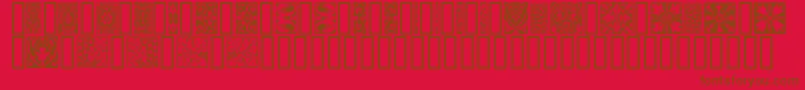Orna3 Font – Brown Fonts on Red Background