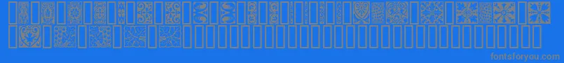 Orna3 Font – Gray Fonts on Blue Background