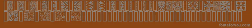 Orna3 Font – Gray Fonts on Brown Background