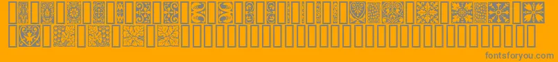 Orna3 Font – Gray Fonts on Orange Background
