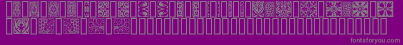 Orna3-Schriftart – Graue Schriften auf violettem Hintergrund