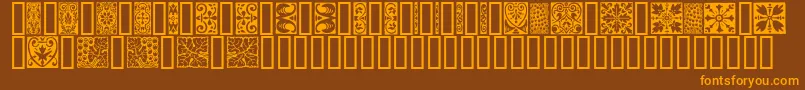 fuente Orna3 – Fuentes Naranjas Sobre Fondo Marrón