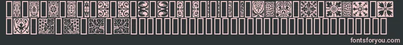 Orna3 Font – Pink Fonts on Black Background