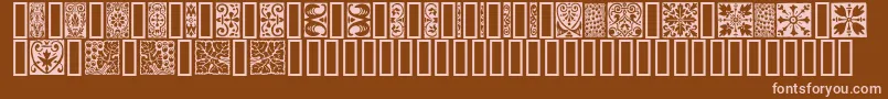 Orna3 Font – Pink Fonts on Brown Background