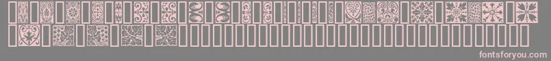 Orna3-Schriftart – Rosa Schriften auf grauem Hintergrund