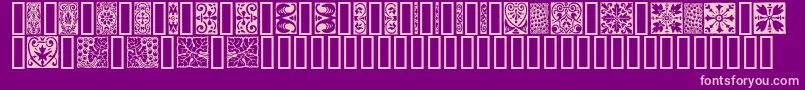 Orna3-fontti – vaaleanpunaiset fontit violetilla taustalla
