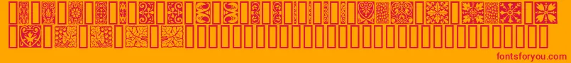 Orna3 Font – Red Fonts on Orange Background