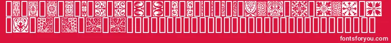Orna3 Font – White Fonts on Red Background