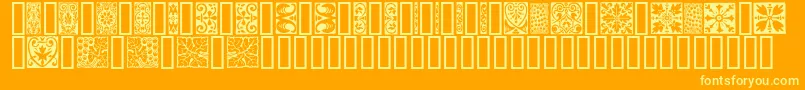 fuente Orna3 – Fuentes Amarillas Sobre Fondo Naranja