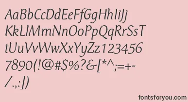 CtmercuriusstdLightitalic font – Black Fonts On Pink Background