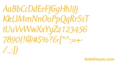CtmercuriusstdLightitalic font – Orange Fonts