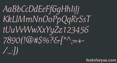 CtmercuriusstdLightitalic font – Pink Fonts On Black Background