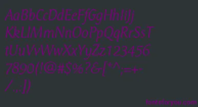 CtmercuriusstdLightitalic font – Purple Fonts On Black Background