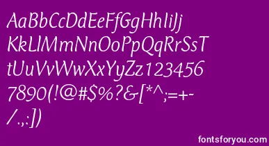 CtmercuriusstdLightitalic font – White Fonts On Purple Background