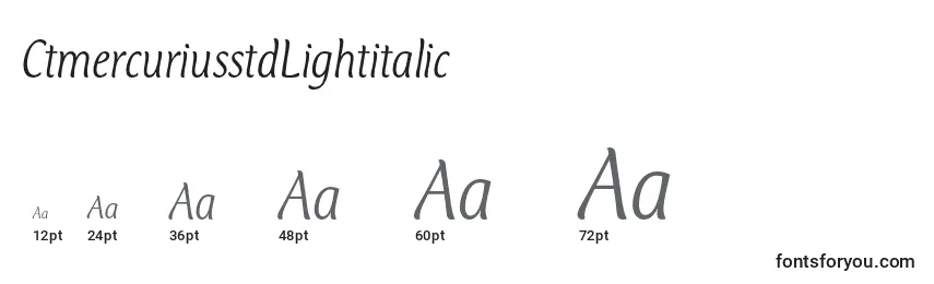 CtmercuriusstdLightitalic Font Sizes