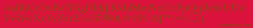 BaskervilleA.ZPsNormal Font – Brown Fonts on Red Background