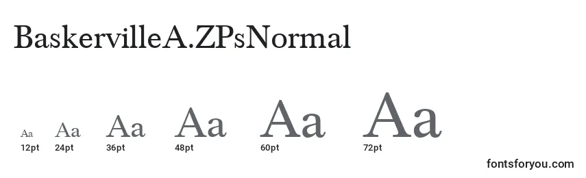 BaskervilleA.ZPsNormal Font Sizes
