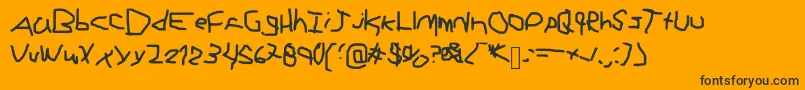 Elangeliuxx Font – Black Fonts on Orange Background