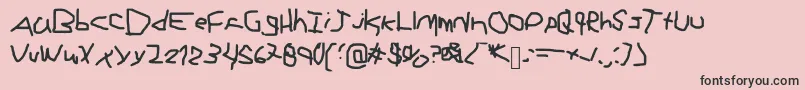 Elangeliuxx Font – Black Fonts on Pink Background