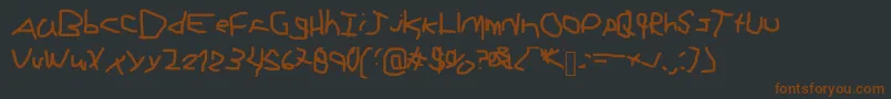 Elangeliuxx Font – Brown Fonts on Black Background