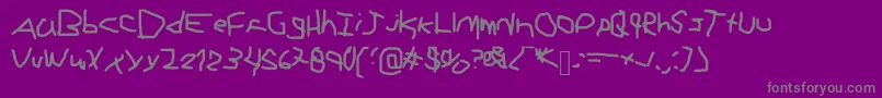 Elangeliuxx-Schriftart – Graue Schriften auf violettem Hintergrund