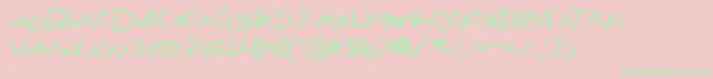 Elangeliuxx Font – Green Fonts on Pink Background