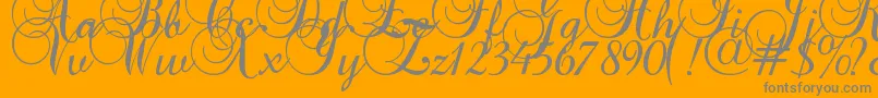 fuente Baroque Script – Fuentes Grises Sobre Fondo Naranja