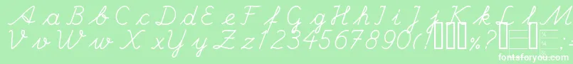 Handc Font – White Fonts on Green Background